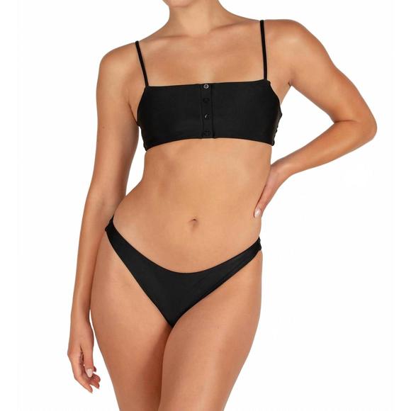 NEW MIKOH spence square neck top in black - Picture 1 of 3